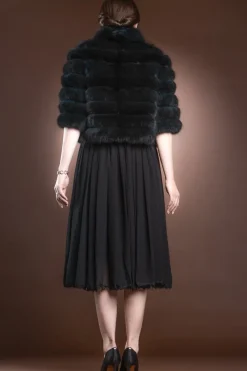 New Horizontal Sable Bolero Fur Jacket Women Fur Jackets