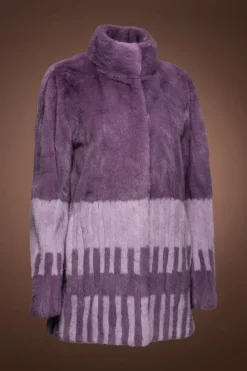 Outlet Two s Piano Key Mink Fur Jacket Women Fur Jackets