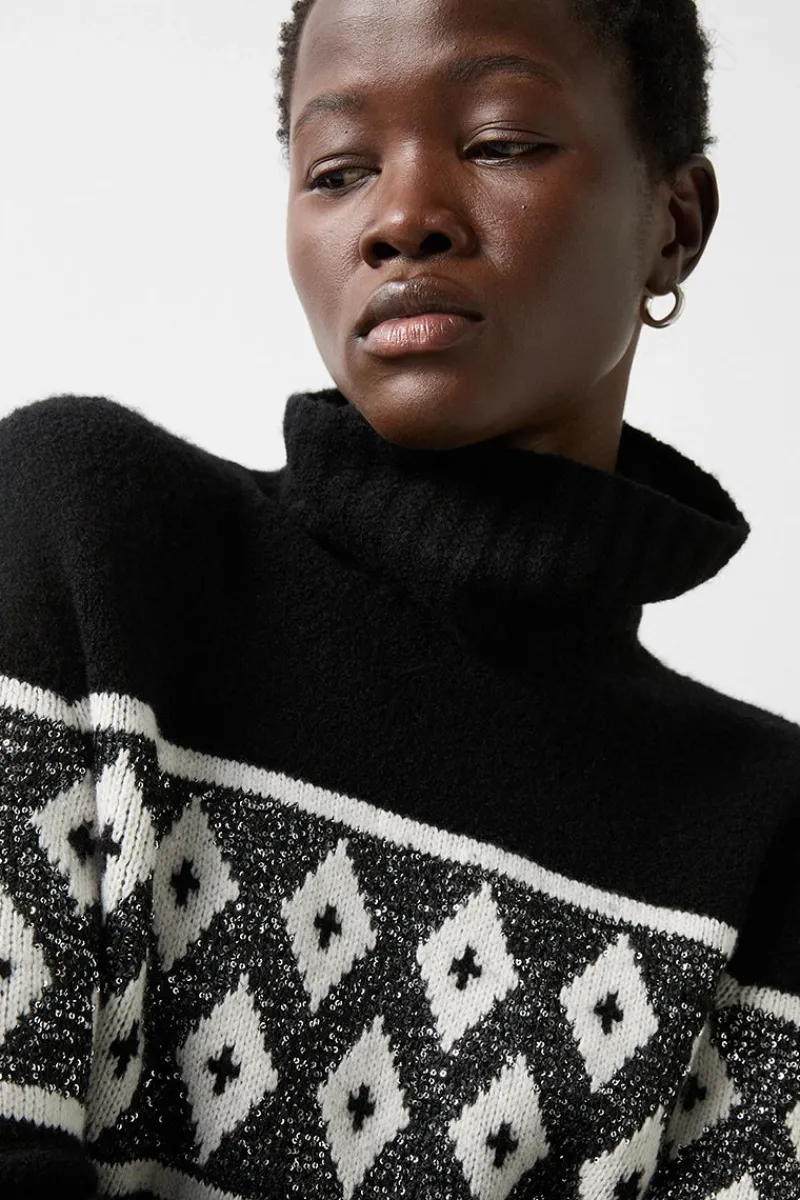 New Uda Sequin Wool Sweater Women Ski Layers