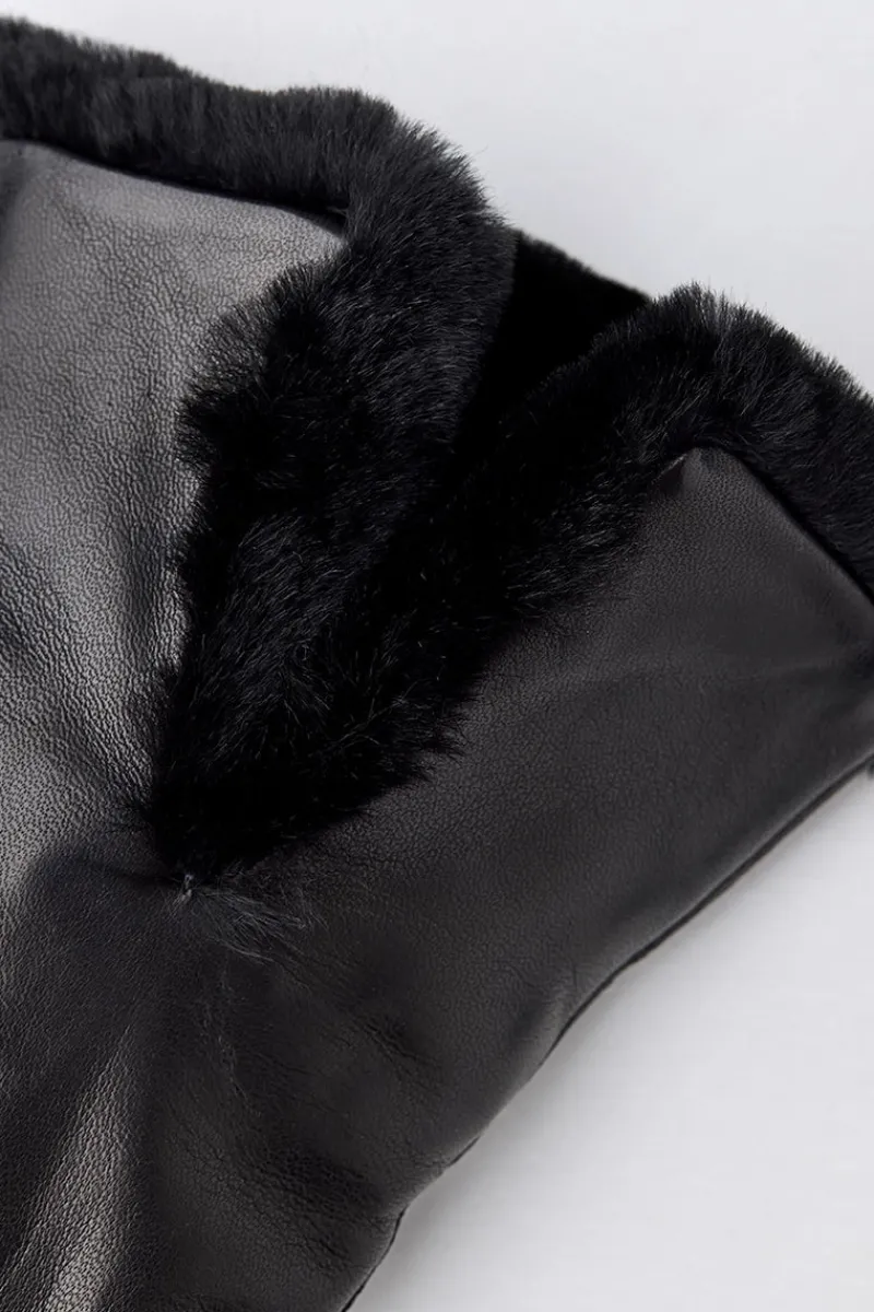 Best Women's Celine Orylag Leather Gloves Women Gloves|Rex Rabbit