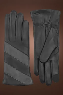 Hot Women's Maya Striped Two-Tone Touch Screen Gloves Women Gloves