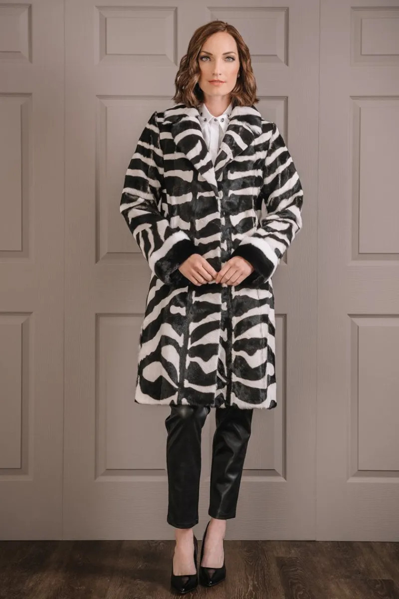 Online Horizontal Kidskin & Mink Fur Coat Women Fur Coats
