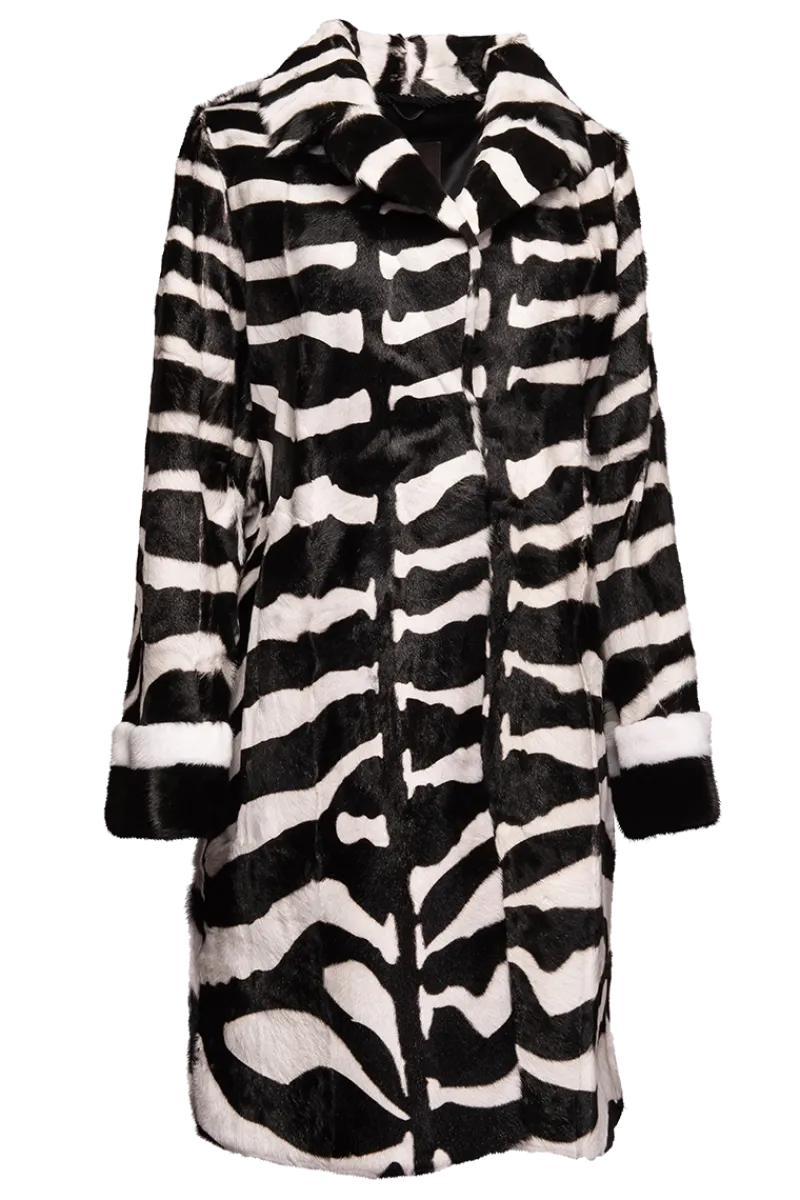 Online Horizontal Kidskin & Mink Fur Coat Women Fur Coats