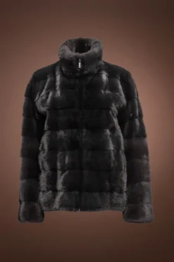 Best Zip Up Horizontal Mink Fur Jacket Women Fur Jackets